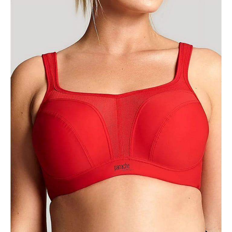 PANACHE Fiery Red Full-Busted Underwire Sports Bra, US 32G, UK 32F
