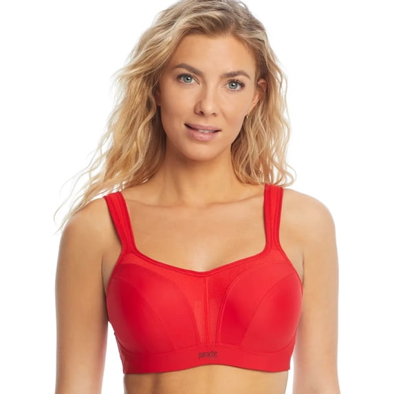 PANACHE Fiery Red Full-Busted Underwire Sports Bra, US 40H, UK 40FF, NWOT