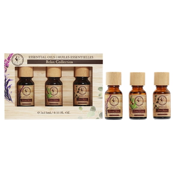 Panama Jack Relax Essential Oil 3-Piece Set, Aromatic Home & Body Oil Collection