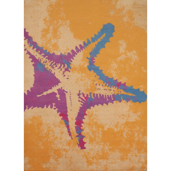 United Weavers Panama Jack Island Breeze Sea Life Peach Accent Rug 1'10" x 3'