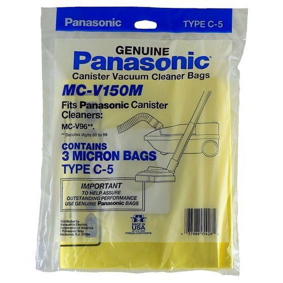 panasonic mc-v150m vacuum bags, 18 bags