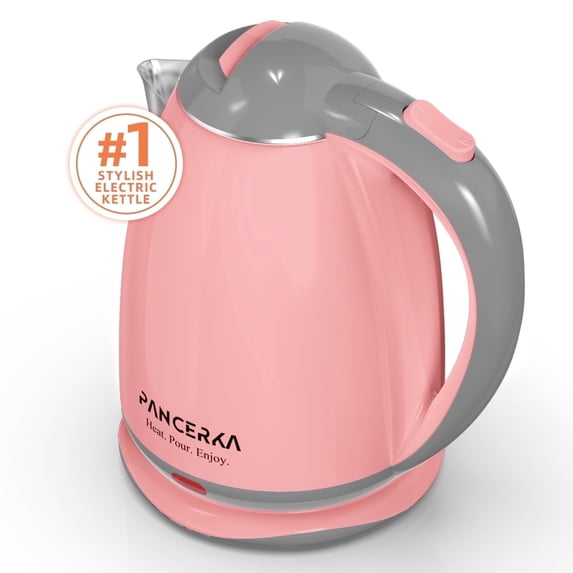 PANCERKA Electric Kettle, 1.8L Tea Kettle for Coffee or Tea, Fast Boiling, Auto Shut-Off, Pink