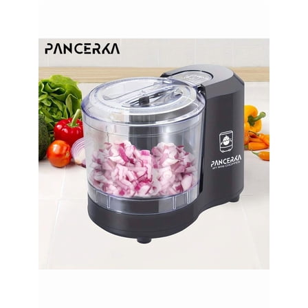 PANCERKA Electric Vegetable Chopper & Mini Food Processor, Electric Food Chopper 1.5-Cup, For Dicing, Mincing, And Puree, Black