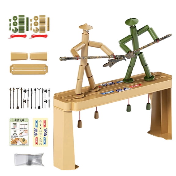 PANCHENH Man Duel Two Player Fencing Puppet Vs. Robot Board Game With Extended Rope Control Classic Interactive Family Gathering Game