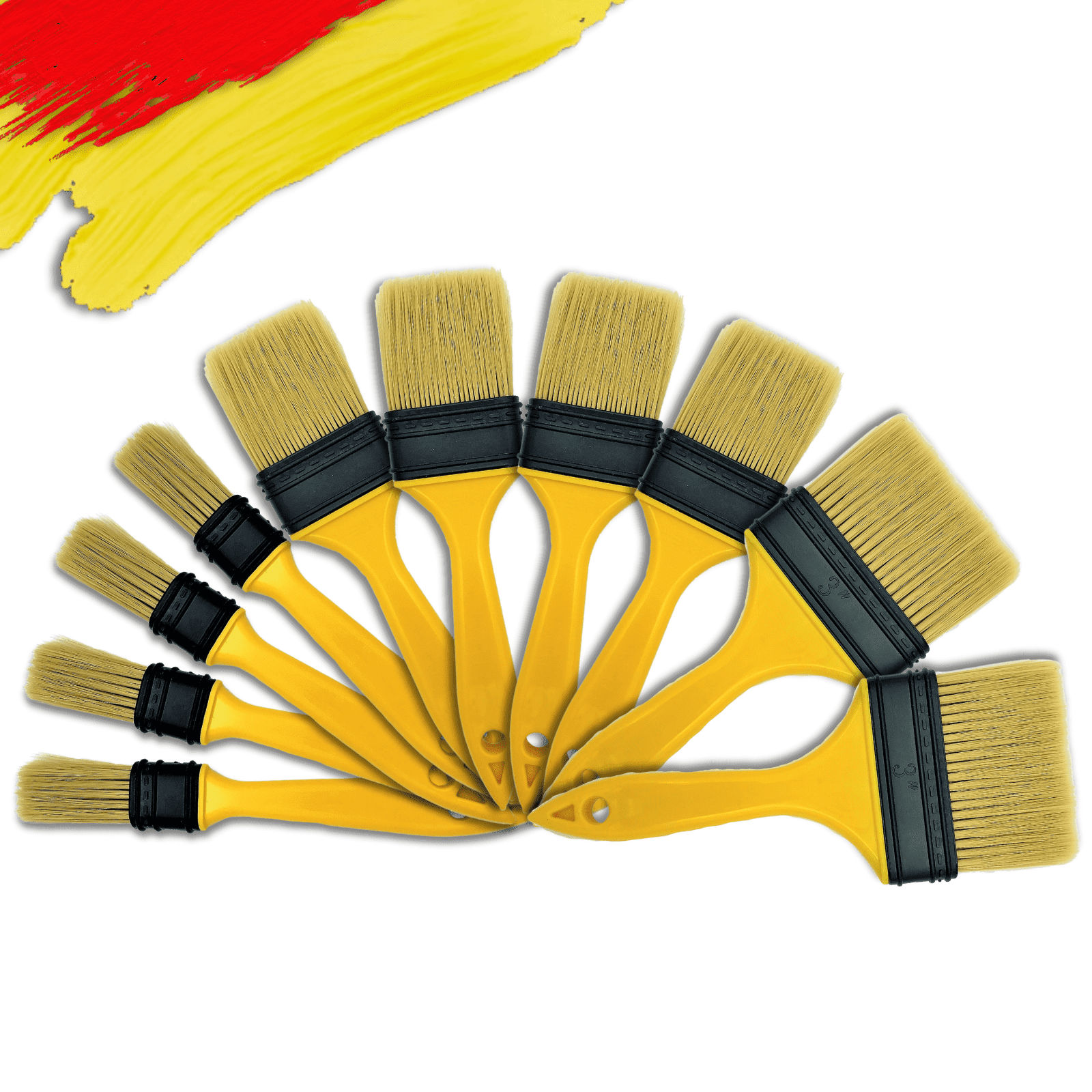 PANCLUB Paint Brushes for Walls I Chip Brush Set Assorted Size 40 Pack I S.Chip Brush Never Lose Bristles I 100% Plastic I for Paint, Glues, Stains and Single material