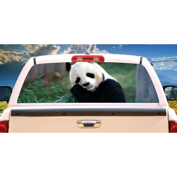 PANDA Rear Window Graphic back truck decal suv view thru vinyl