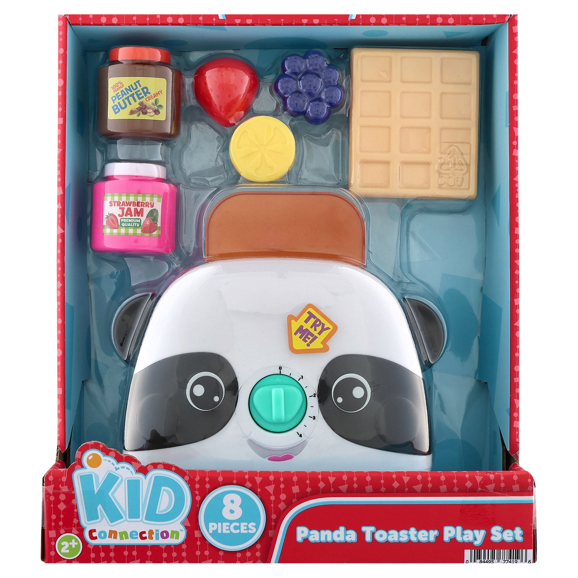 Kid Connection Panda Toast Pretend Play Set, 8 Pieces