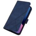 thumbnail image 1 of PANDACO Navy Suede Wallet Case for iPhone 15 Pro, 1 of 4