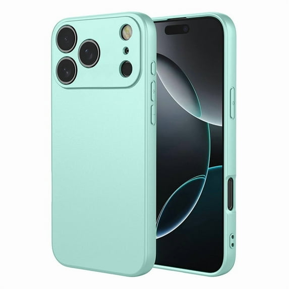 PANDACO Soft Shell Matte Mint Blue Case for iPhone 17 Pro