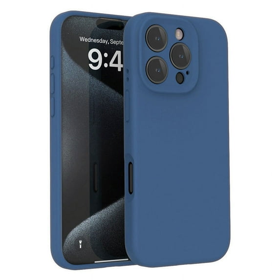 PANDACO Soft Shell Matte Navy Case for iPhone 16 Pro