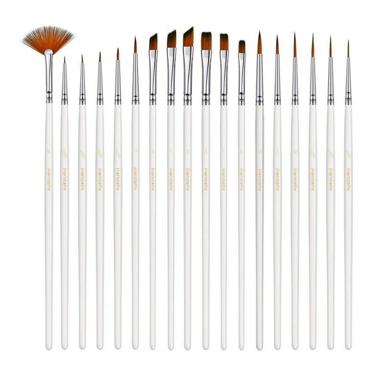 PANDAFLY 18-Pieces Mini Paint Brush Set for Art Painting