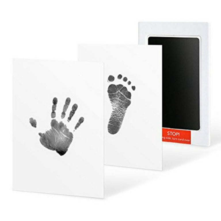 Green Pollywog | Baby Handprint and Footprint Kit | Elegant White Picture  Frame | Non-Toxic | Inkless Footprint | Baby Footprint Frame | Newborn