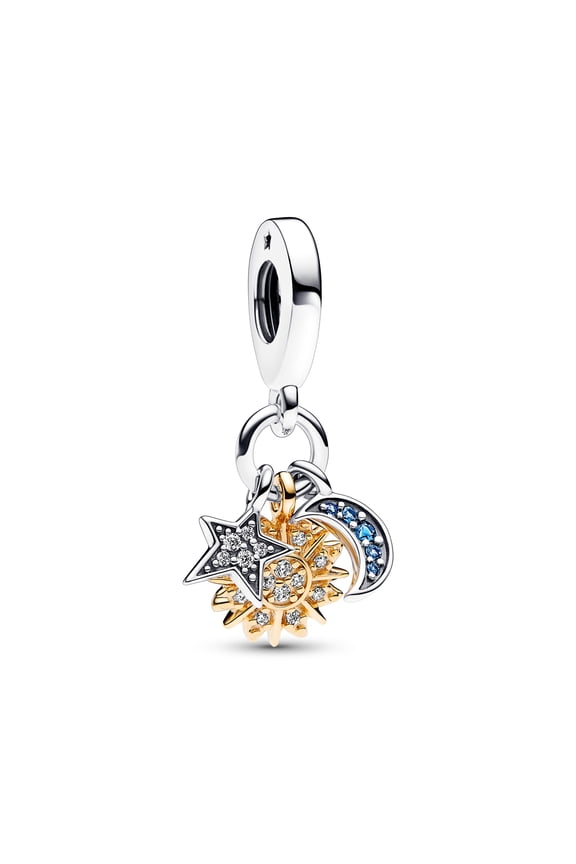 Two-tone Celestial Triple Dangle Charm
