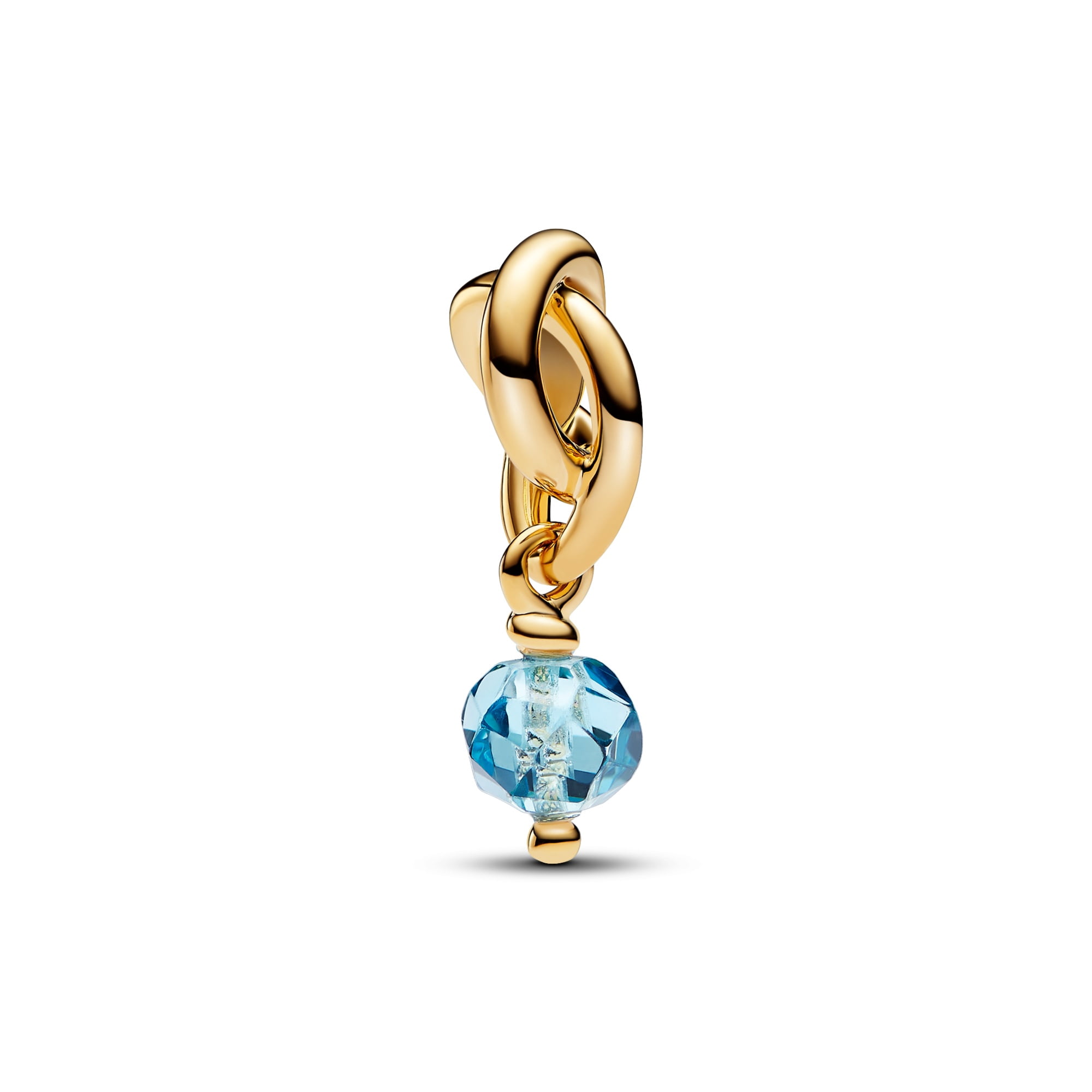 Pandora Moments Faceted Sea Aqua Blue Eternity Circle Dangle Charm