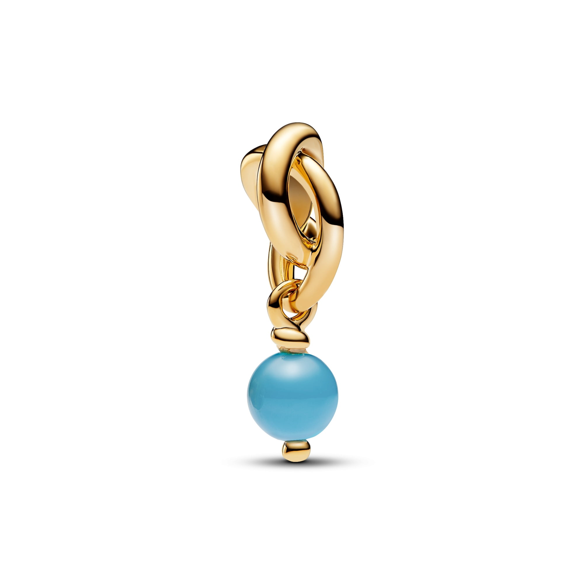 Pandora Moments Turquoise Blue Eternity Circle Dangle Charm