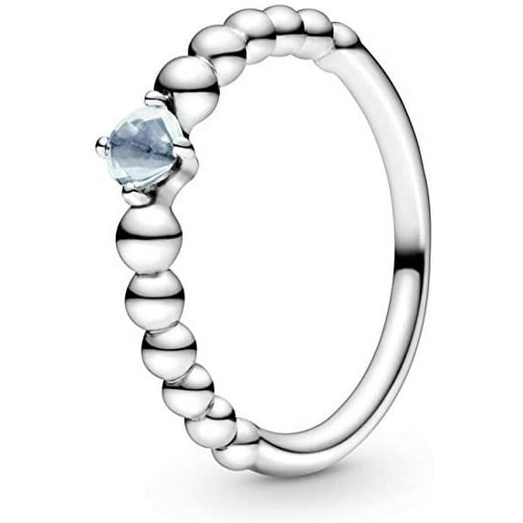 PANDORA Aqua Blue Beaded Ring
