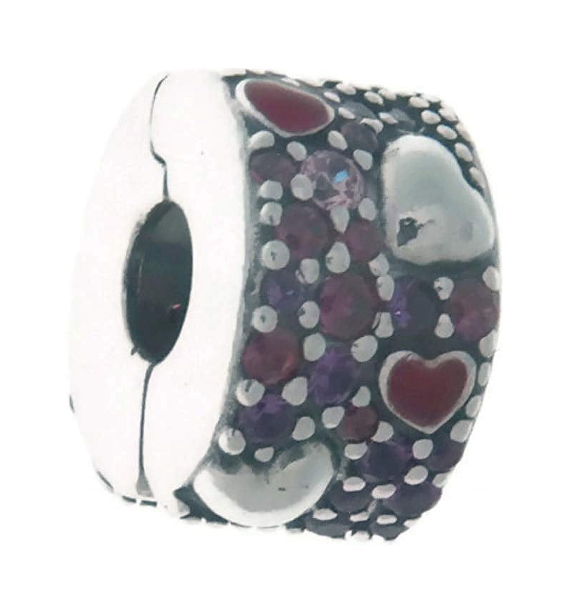 Pandora charm asymmetric heart of love sterling silver Clearance