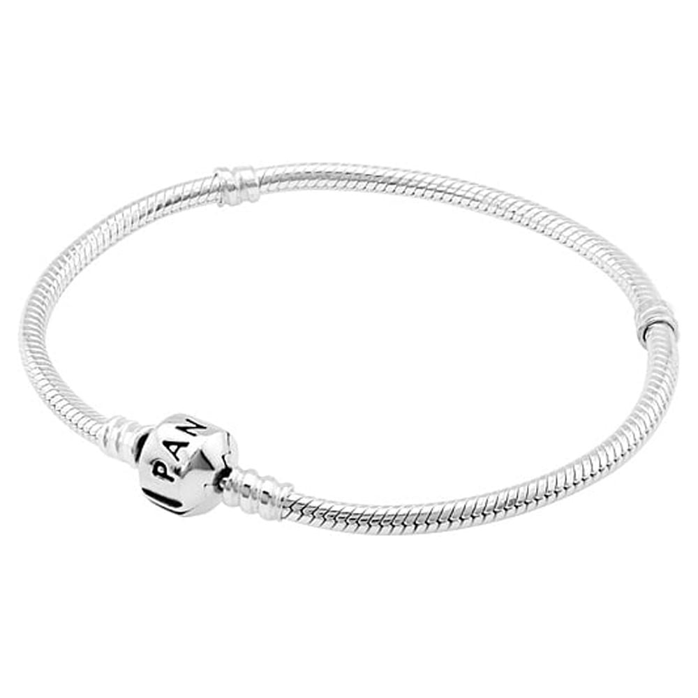 PANDORA Authentic Round Silver Charm Bracelet, 20 cm