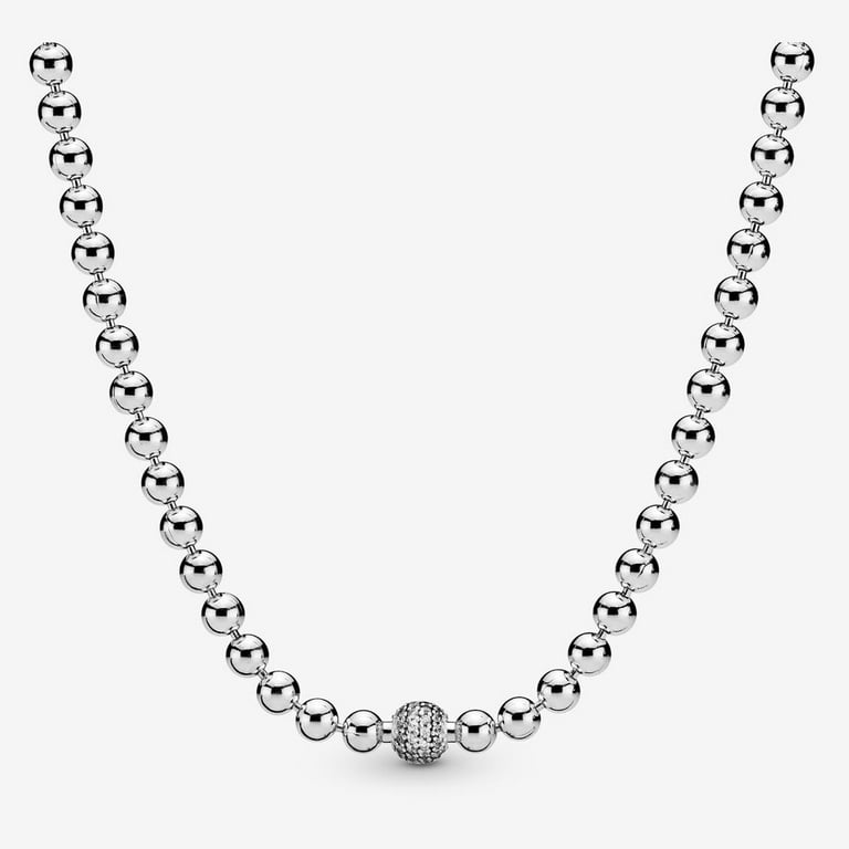Pavé Circle Collier Necklace Pandora Circle Necklace Silver Logo