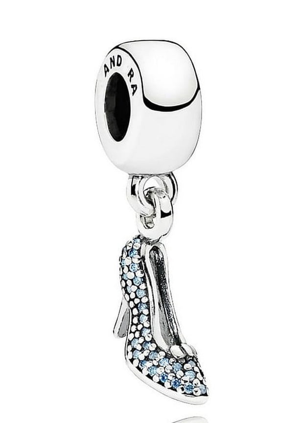 Disney - Cinderella Sparkling Slipper Dangle Charm - Fancy Light Blue CZ - 791470CFL