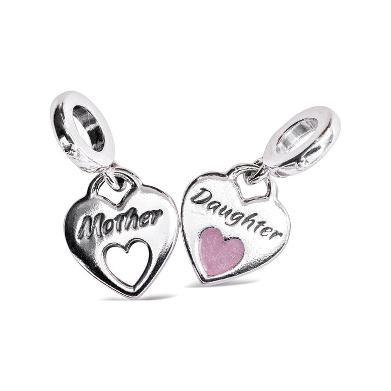 PANDORA Double Heart Split Pink Enamel Charm Walmart