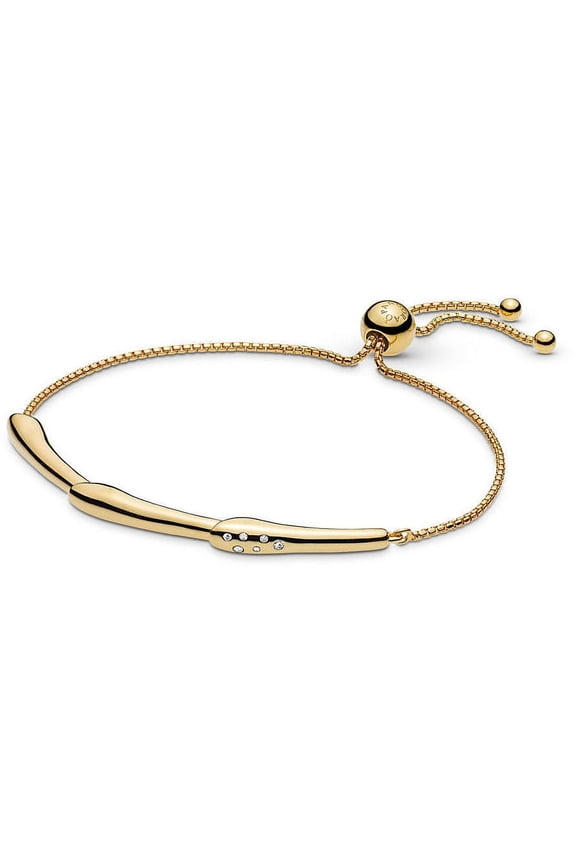 Flower Stem Sliding Bangle Bracelet Size 9.8