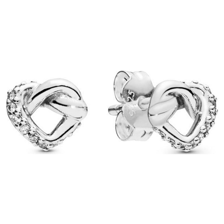 PANDORA Knotted Hearts 925 Sterling Silver Earrings