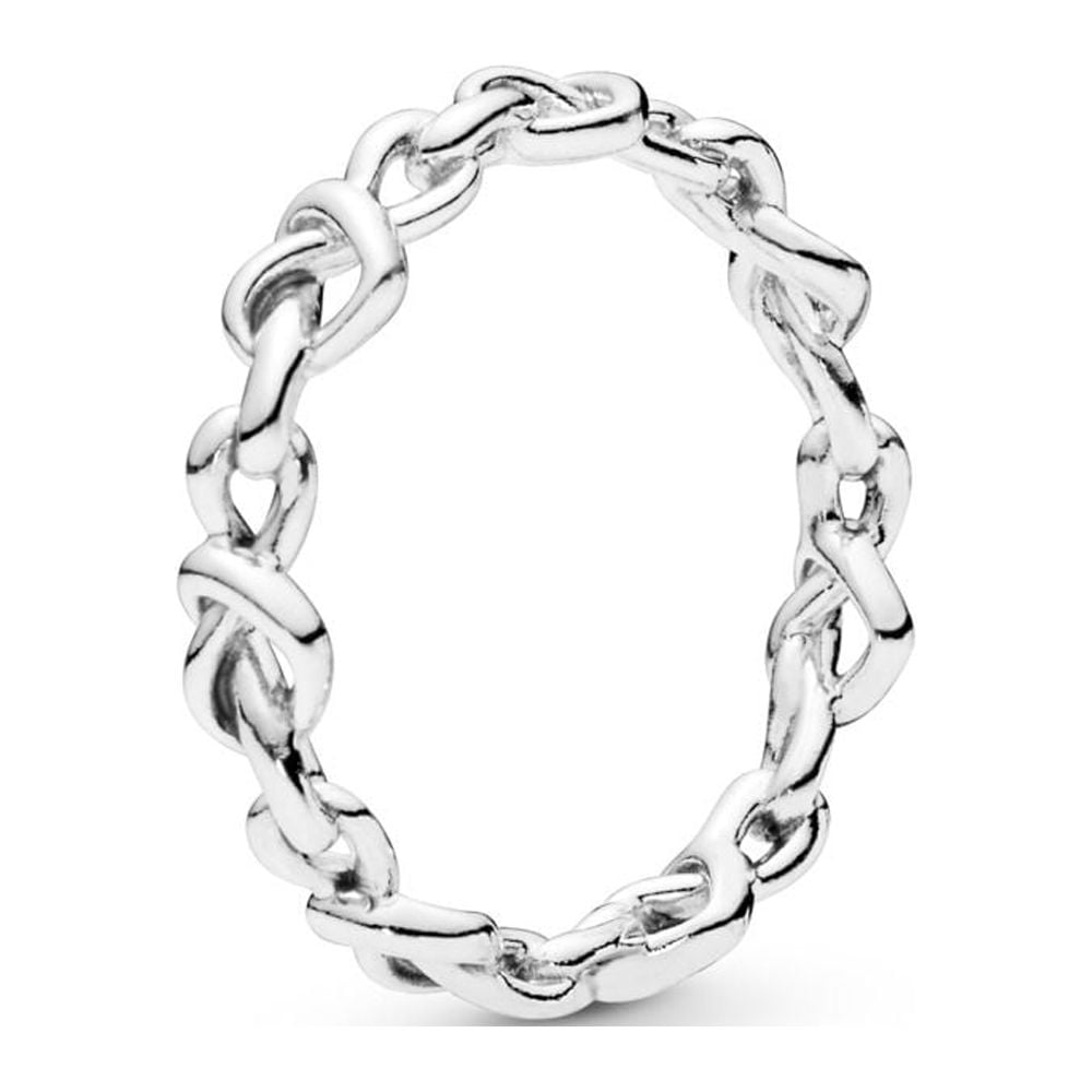 PANDORA Knotted Hearts 925 Sterling Silver Ring - Size 7 198018-54
