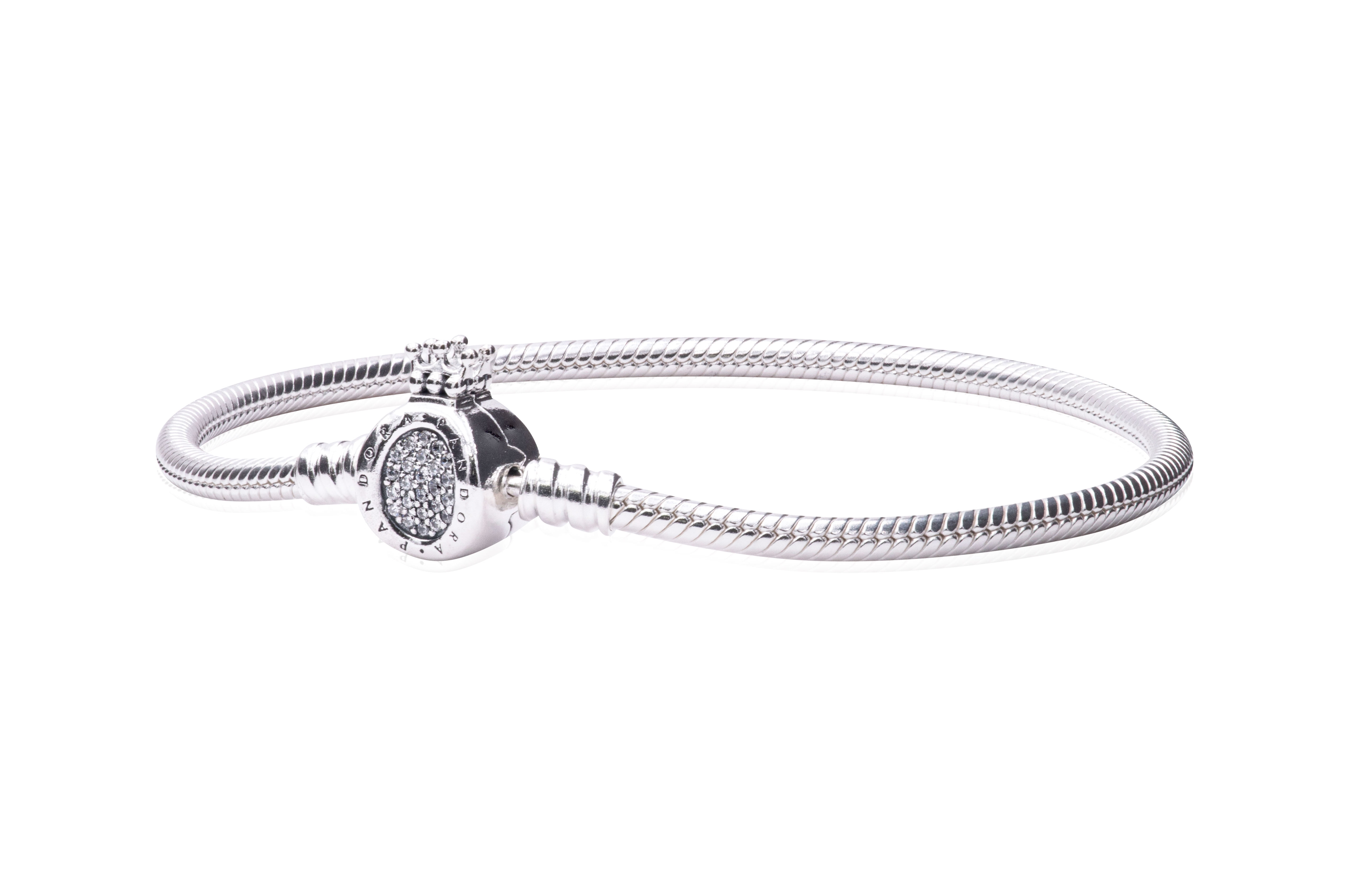 Ramen wassen Oorlogszuchtig Tienerjaren PANDORA Moments Crown O & Snake Chain Bracelet - Size: 20 - Walmart.com