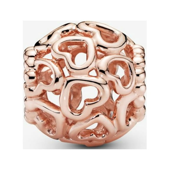 PANDORA Openwork Heart Rose Gold-Plated Bracelet Charm