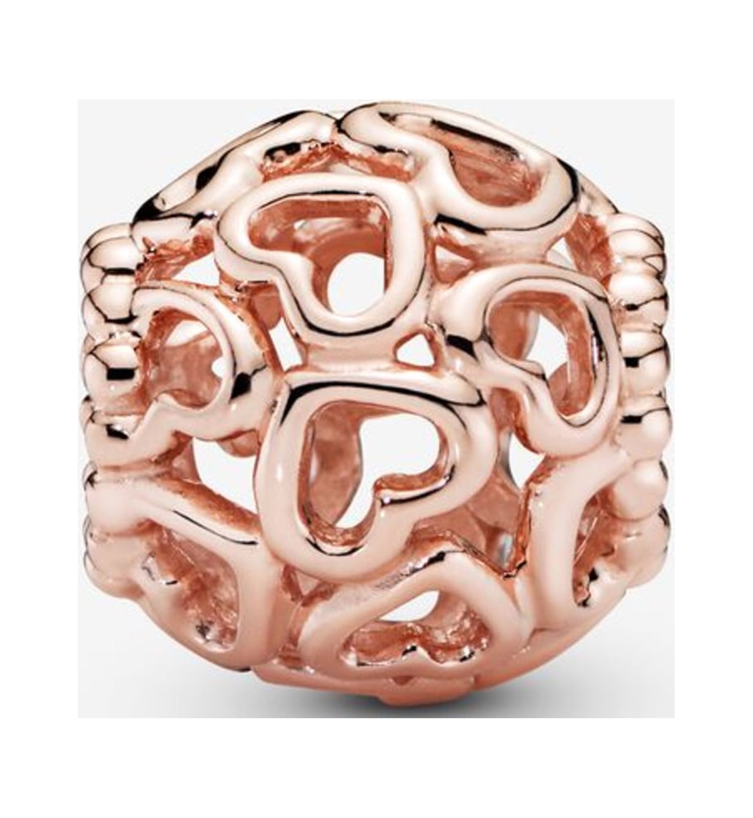 PANDORA Openwork Heart Rose Gold Plated Bracelet Charm Walmart