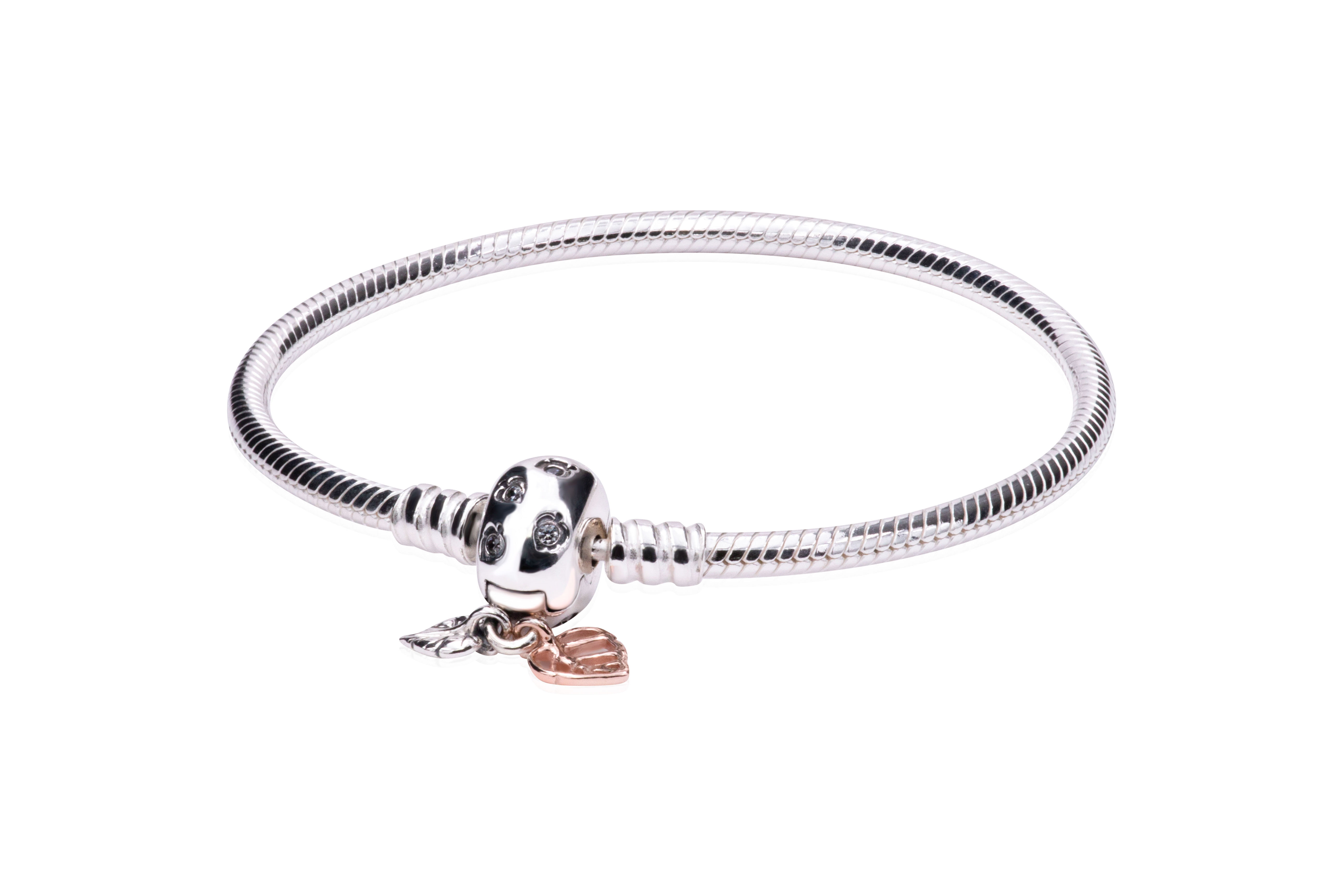 PANDORA Pandora Moments Leaves \u0026 Snake Chain Bracelet Size 23 - 588333CZ-23