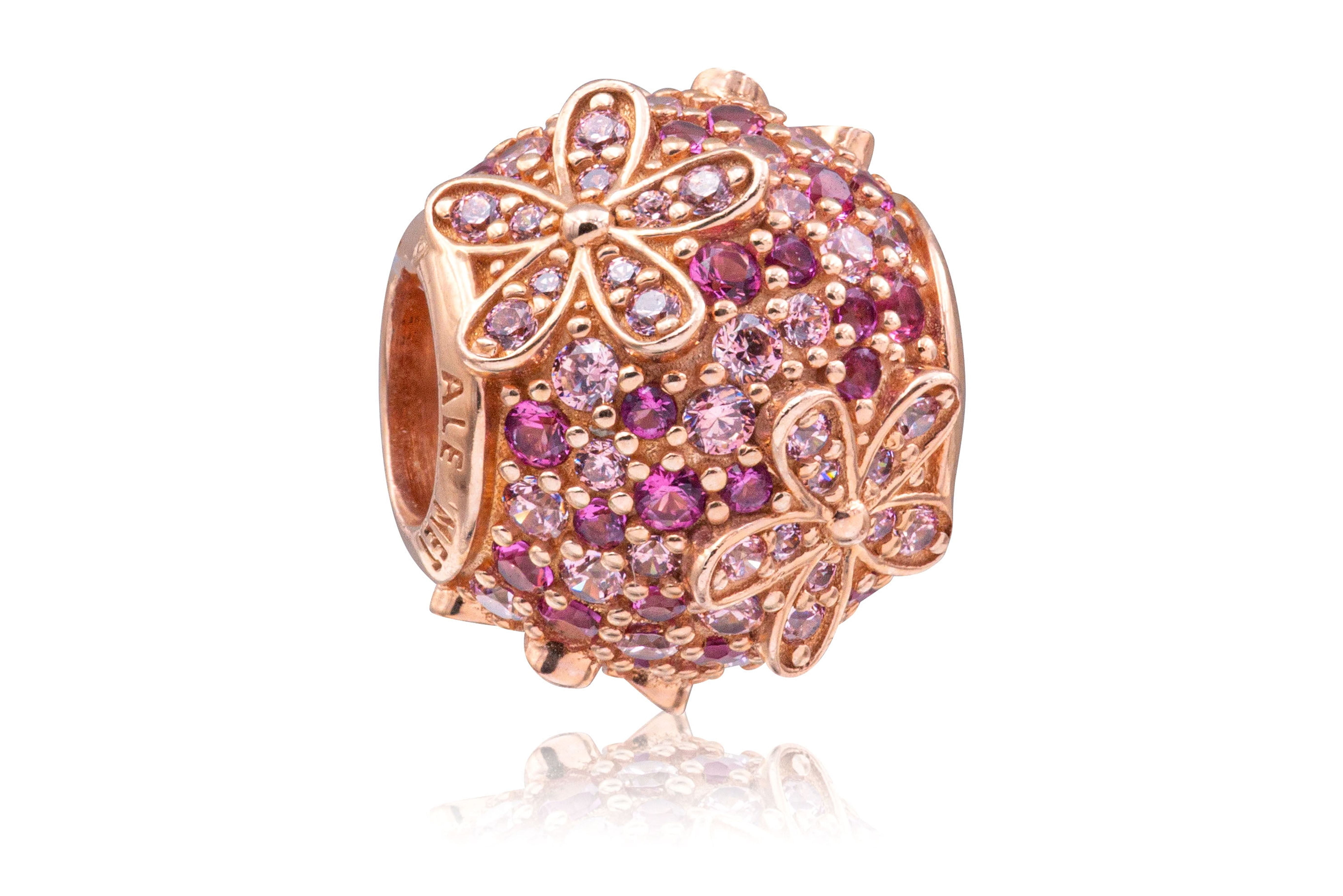 PANDORA Pink Pave‘ Daisy Flower PANDORA Pink Pave Daisy Flower Charm - Walmart.com