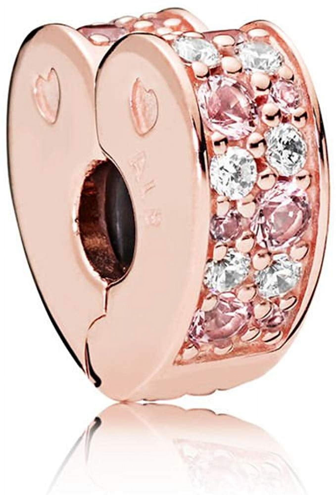 PANDORA Pink Pave Heart Clip Charm - 787020NPM