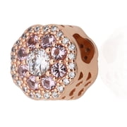 PANDORA Pink Sparkle Flower Charm