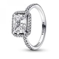 thumbnail image 1 of Pandora Rectangular Sparkling Halo Ring (5), 1 of 5