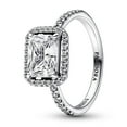 thumbnail image 1 of Pandora Rectangular Sparkling Halo Ring (7.5), 1 of 5