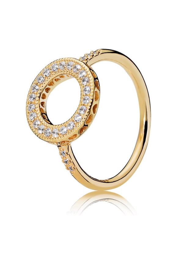Ring in PANDORA Shine with 28 bead-set clear CZ