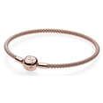 thumbnail image 1 of PANDORA Rose Gold-Tone Sterling Silver Rose Mesh Bracelet 17 - 586543-17, 1 of 3