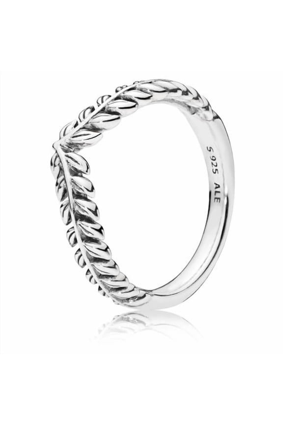 Seeds wishbone ring in sterling silver