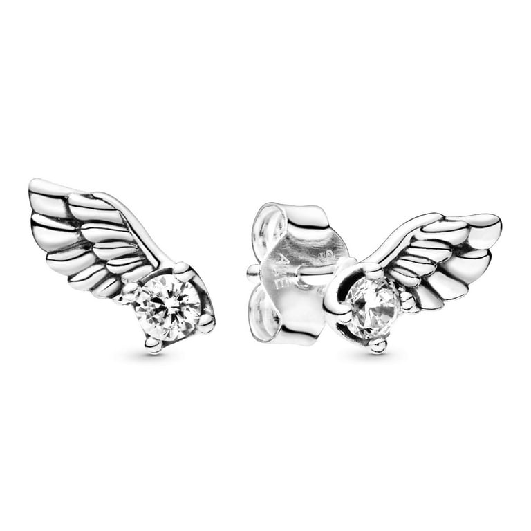 PANDORA Sparkling Angel Wing Stud Earrings 298501C01