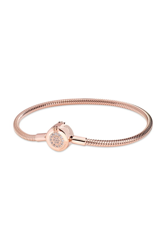 Sparkling Crown O Snake Chain Bracelet