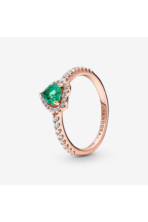 Sparkling Elevated Heart Ring