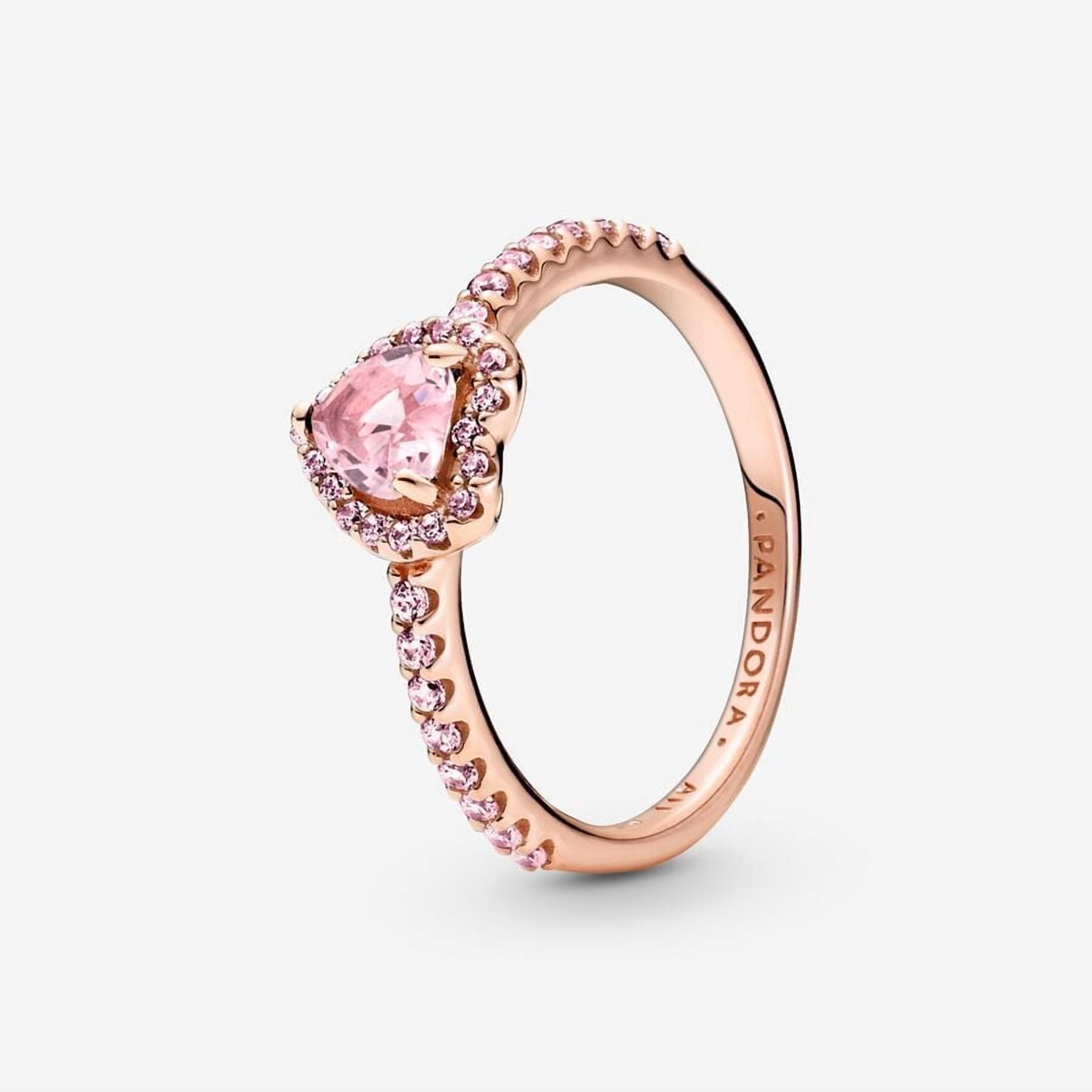 Pandora Sparkling Pink Elevated Heart Ring With Gift Kuwait Ubuy