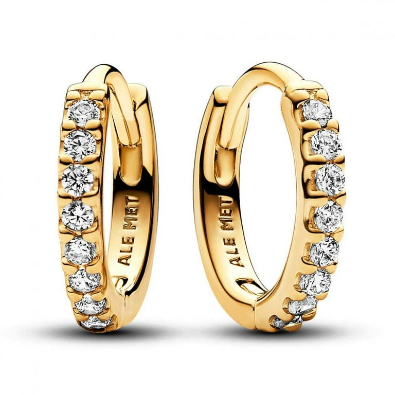Pandora earrings gold hoops deals