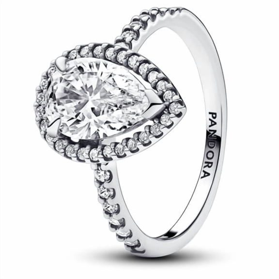 Pandora Sparkling Pear Halo Ring