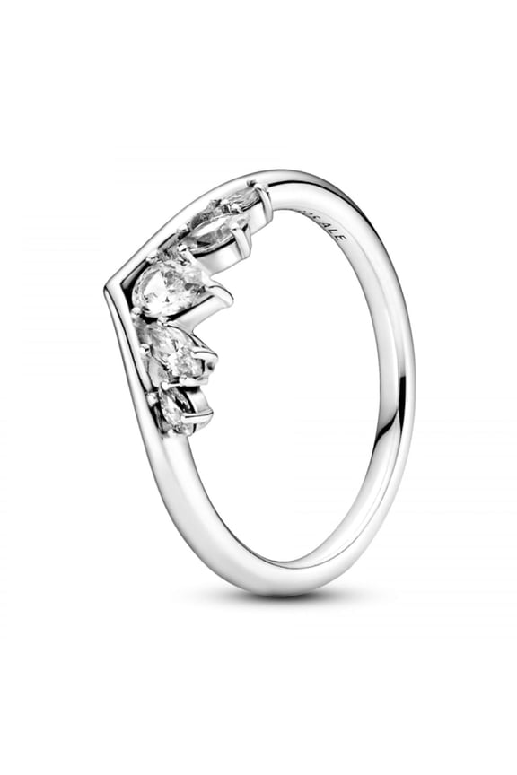 Sparkling Pear & Marquise Wishbone Ring
