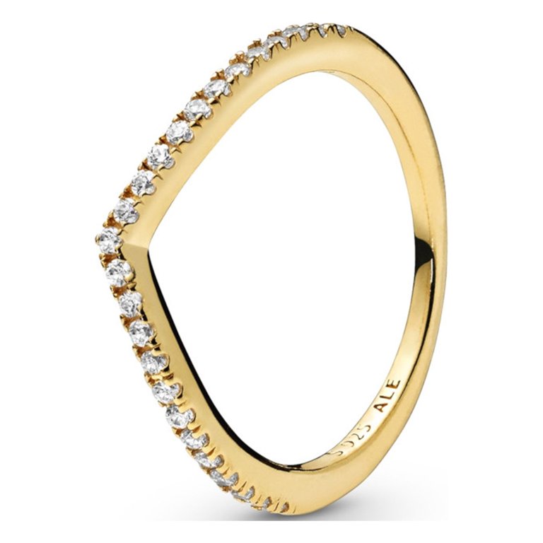 PANDORA Sparkling Wishbone Ring Size 3.5 - 166316CZ-46