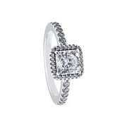 PANDORA Square Sparkle Halo Ring