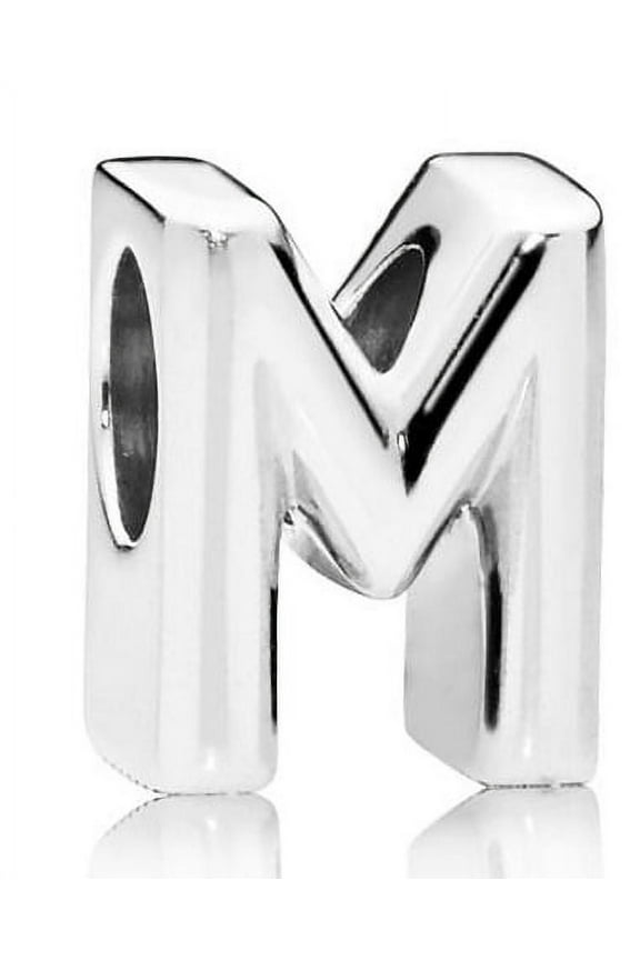 Women's Letter M Charm w/ Sterling Silver